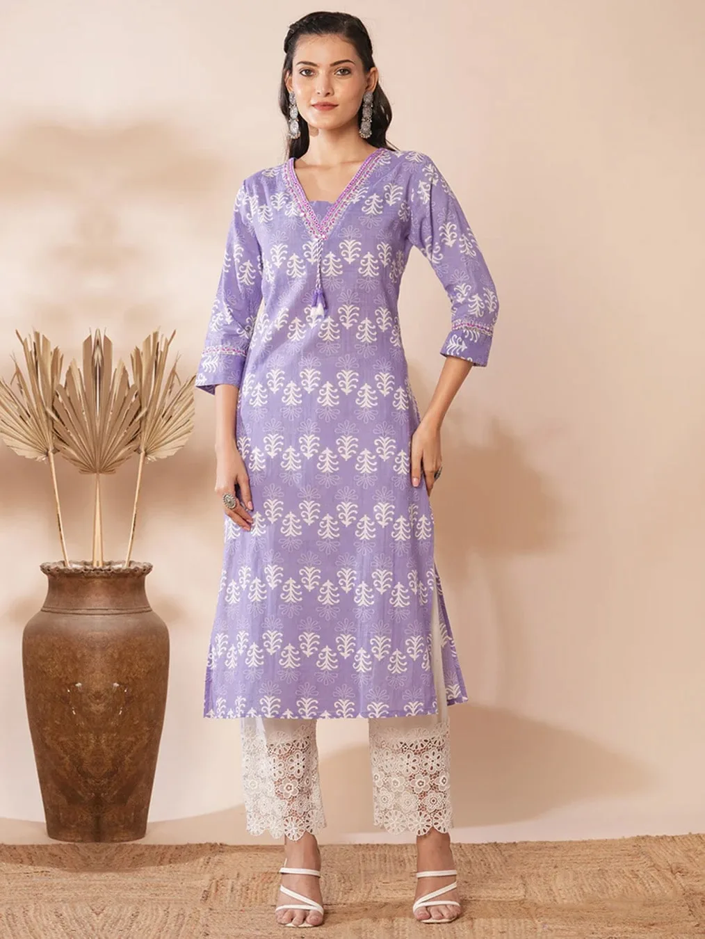 Purple Pine Tree Ethnic Costume